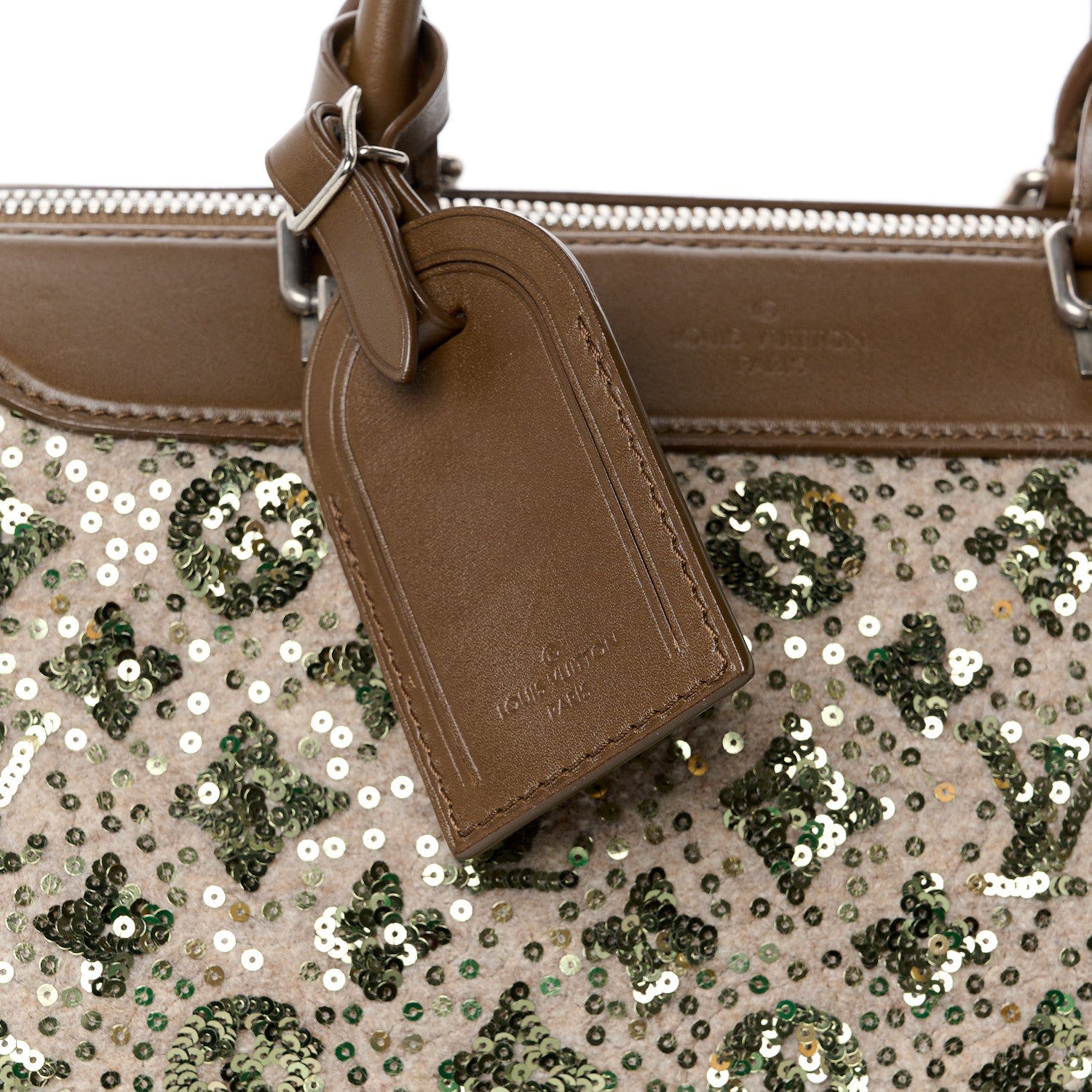 Louis Vuitton Sequin Monogram Sunshine Express Speedy Kaki 9 of 12