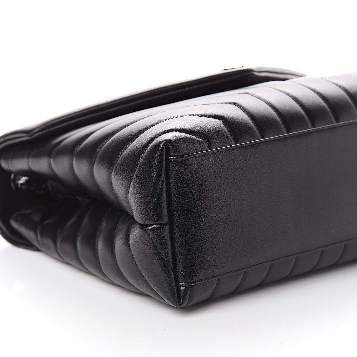 Saint Laurent Calfskin Y Quilted Monogram Medium Loulou Chain Satchel Black 7 of 8
