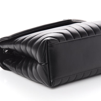 Saint Laurent Calfskin Y Quilted Monogram Medium Loulou Chain Satchel Black 7 of 8