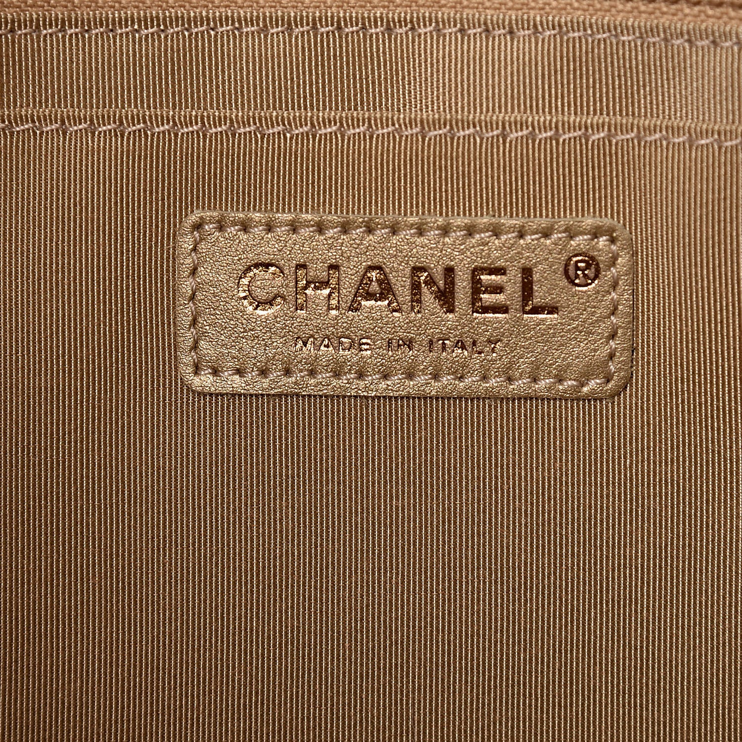 Chanel Metallic Calfskin Quilted Small XXL Travel Flap Bag Gold 8 of 10