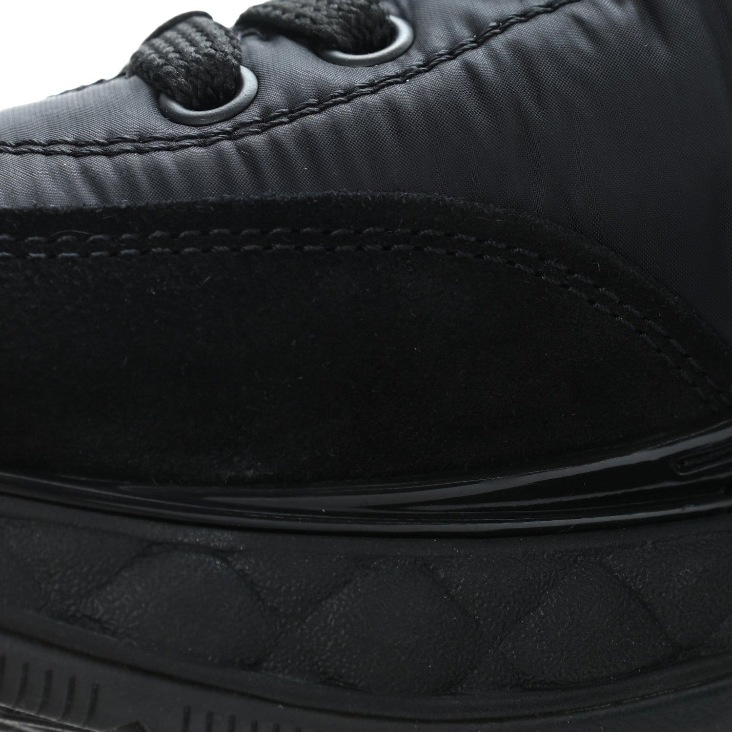 Chanel Nylon Suede Calfskin CC Sneakers 35 Black 11 of 11