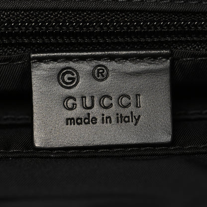 Gucci Techno Canvas Selleria Calfskin Web Small Flat Messenger Bag Black 6 of 10