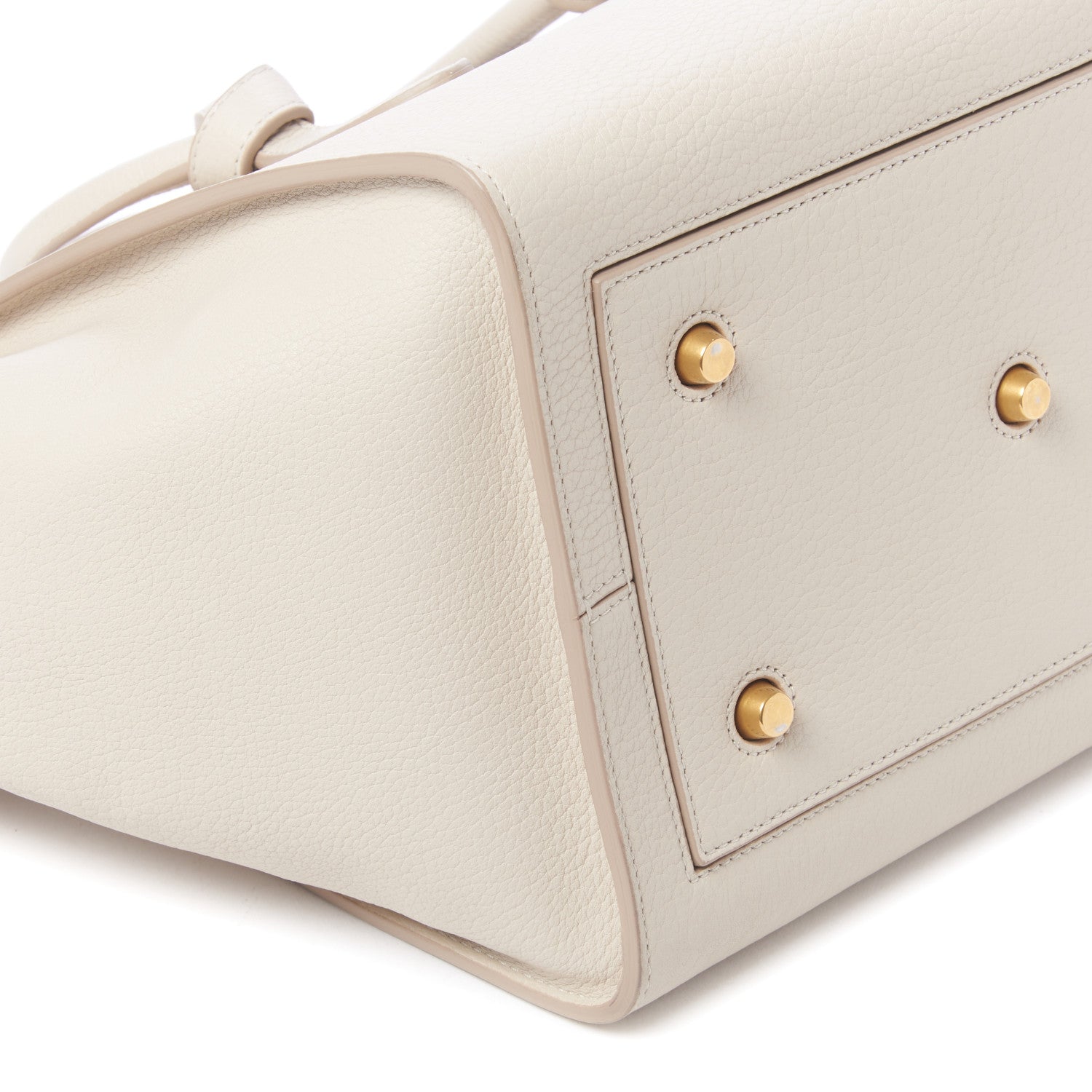 Celine Crisped Calfskin Tie Knot Small Tote Chalk 6 of 8
