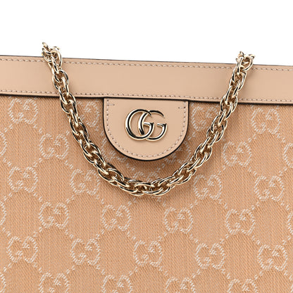 Gucci Summer Denim Calfskin GG Monogram Small Ophidia Chain Shoulder Bag Souffle Rose 9 of 12