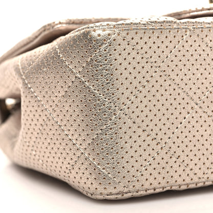Chanel Metallic Lambskin Perforated Mini Square Flap Gold 9 of 10