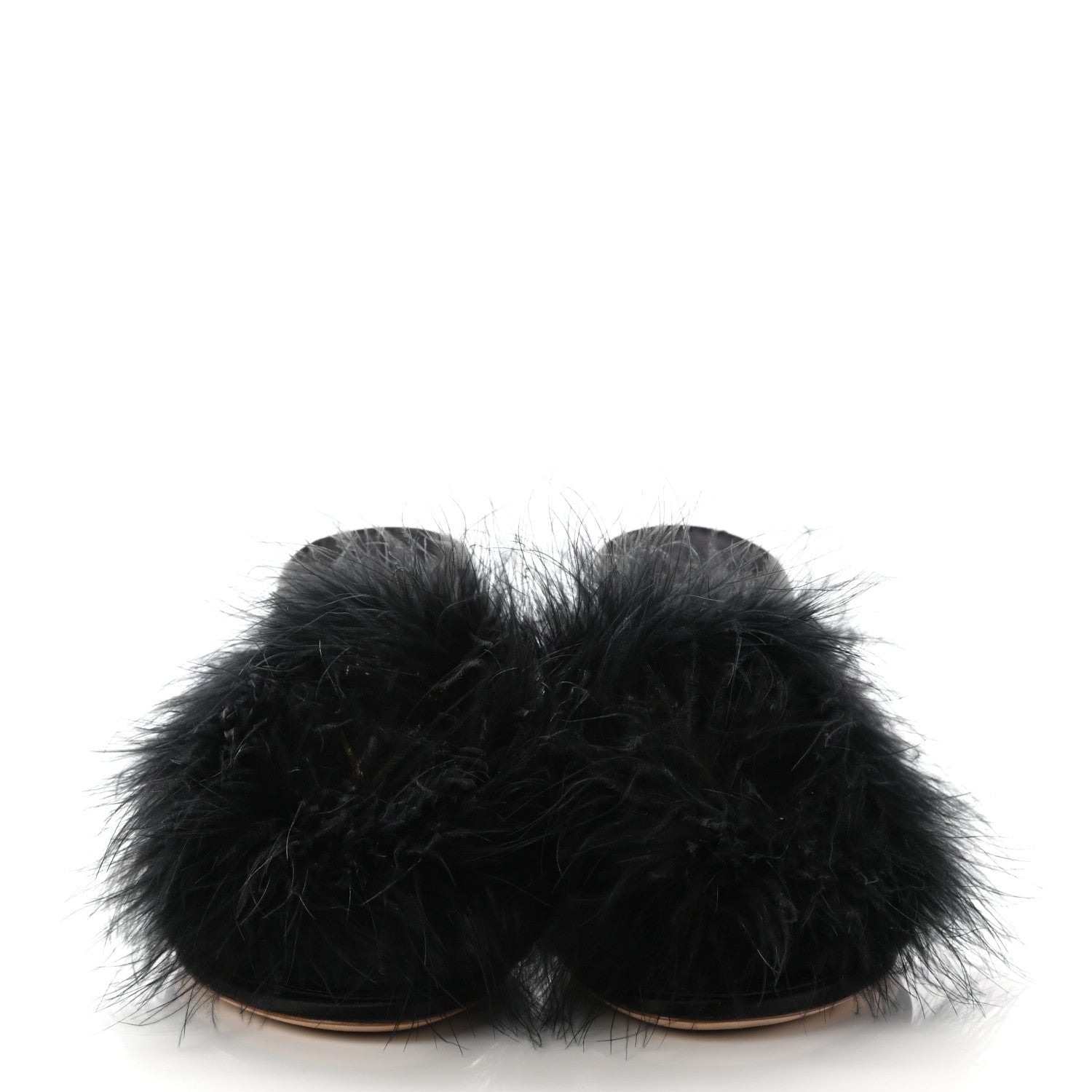 Louis Vuitton Marabou Crystal LV Marilyn Mule 39 Black 2 of 9