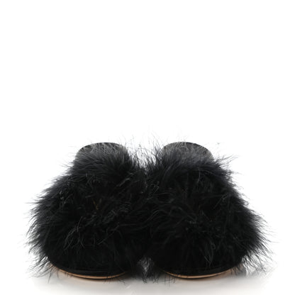Louis Vuitton Marabou Crystal LV Marilyn Mule 39 Black 2 of 9