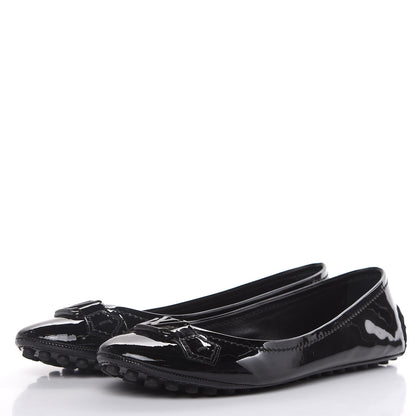 Louis Vuitton Patent Calfskin Oxford Ballerina Flats 38.5 Black 3 of 10