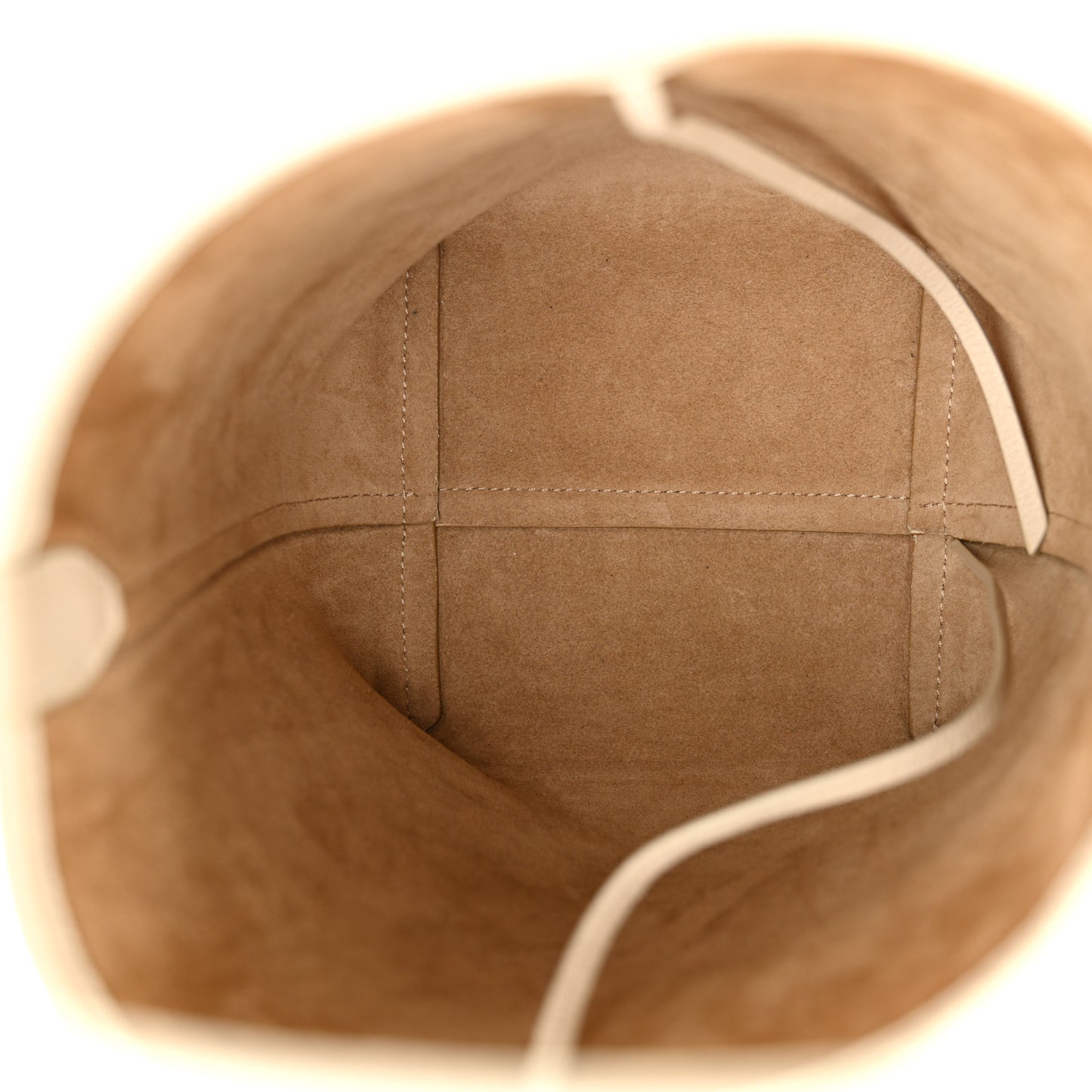 Grained Calfskin Small N/S Park Tote Ivory