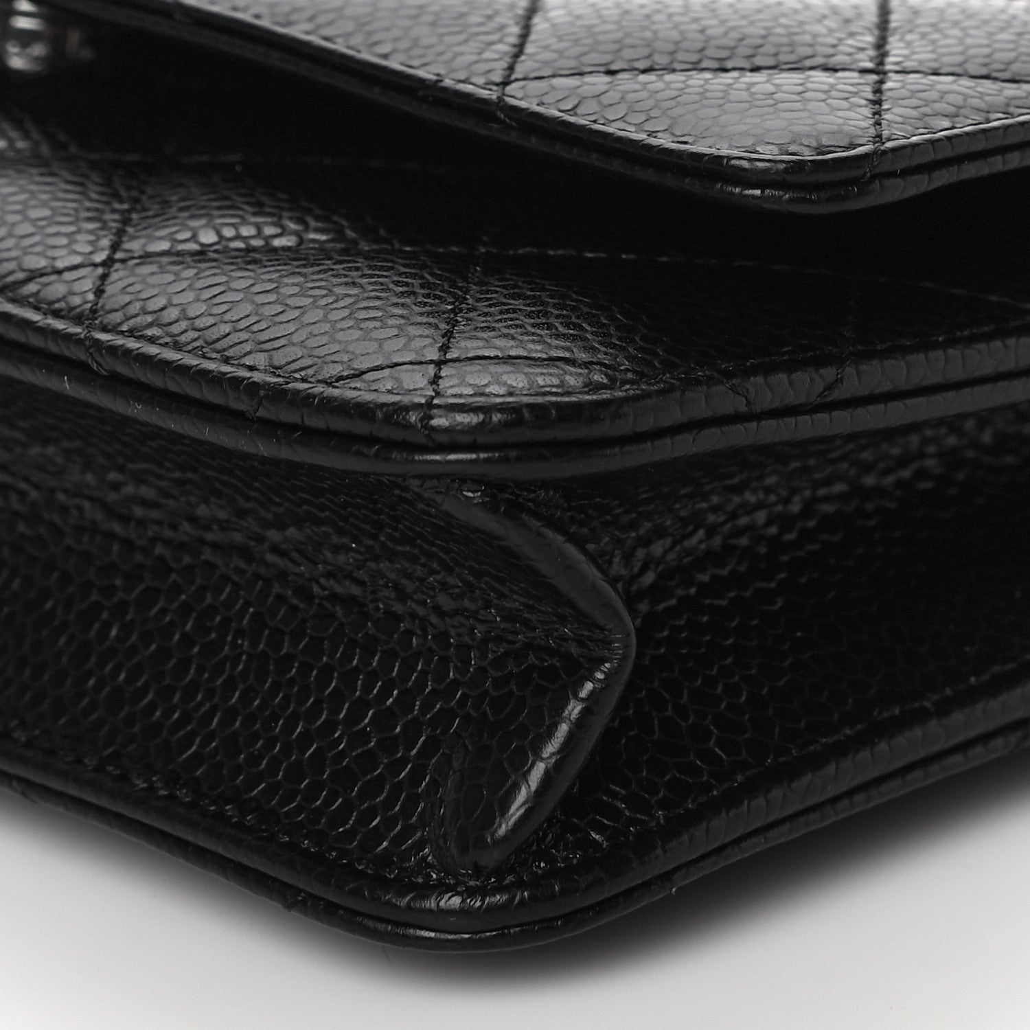 Chanel Caviar Quilted Wallet On Chain WOC Black 11 of 12