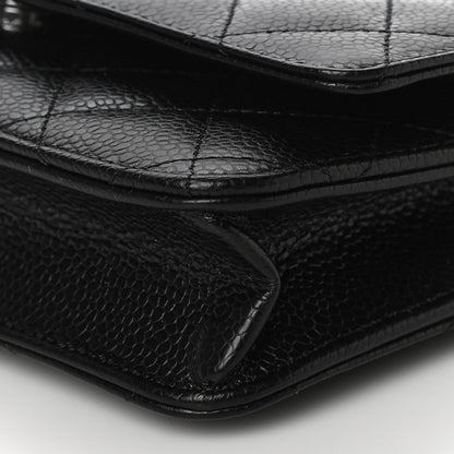 Chanel Caviar Quilted Wallet On Chain WOC Black 11 of 12