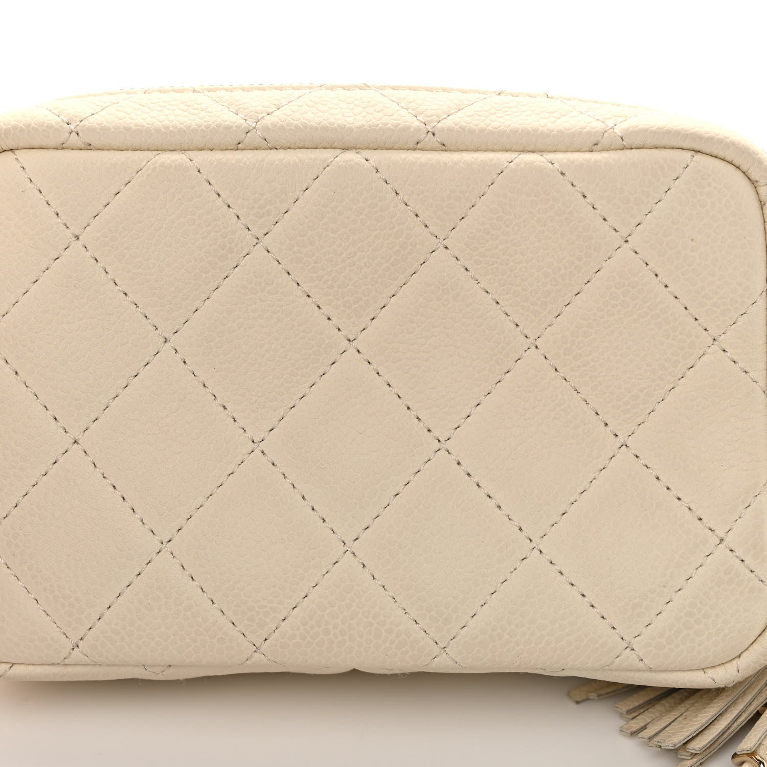 Chanel Caviar Quilted Mini Coco Tassel Camera Case White 13 of 15