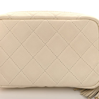 Chanel Caviar Quilted Mini Coco Tassel Camera Case White 13 of 15
