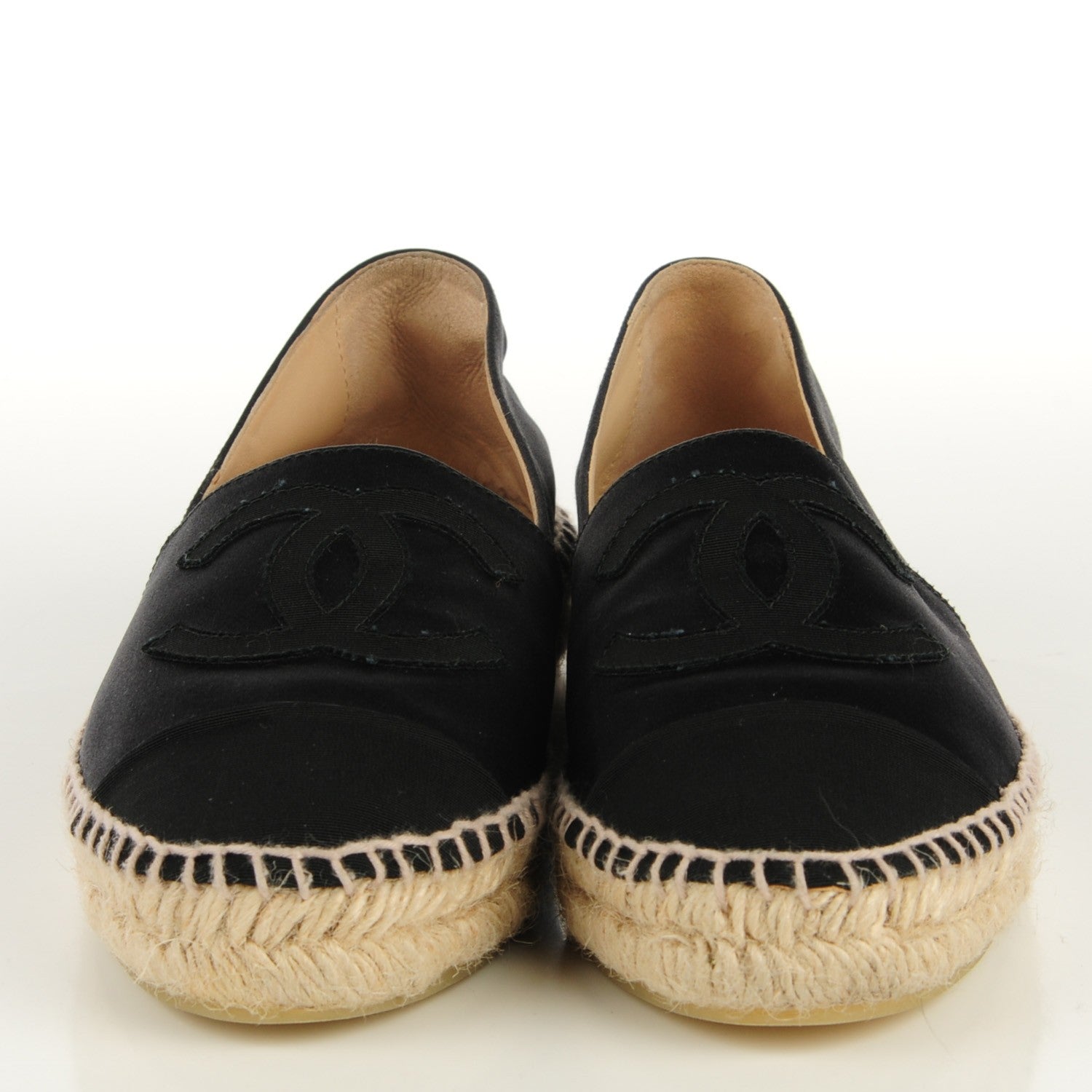 Chanel Satin CC Espadrilles 37 Black 2 of 8