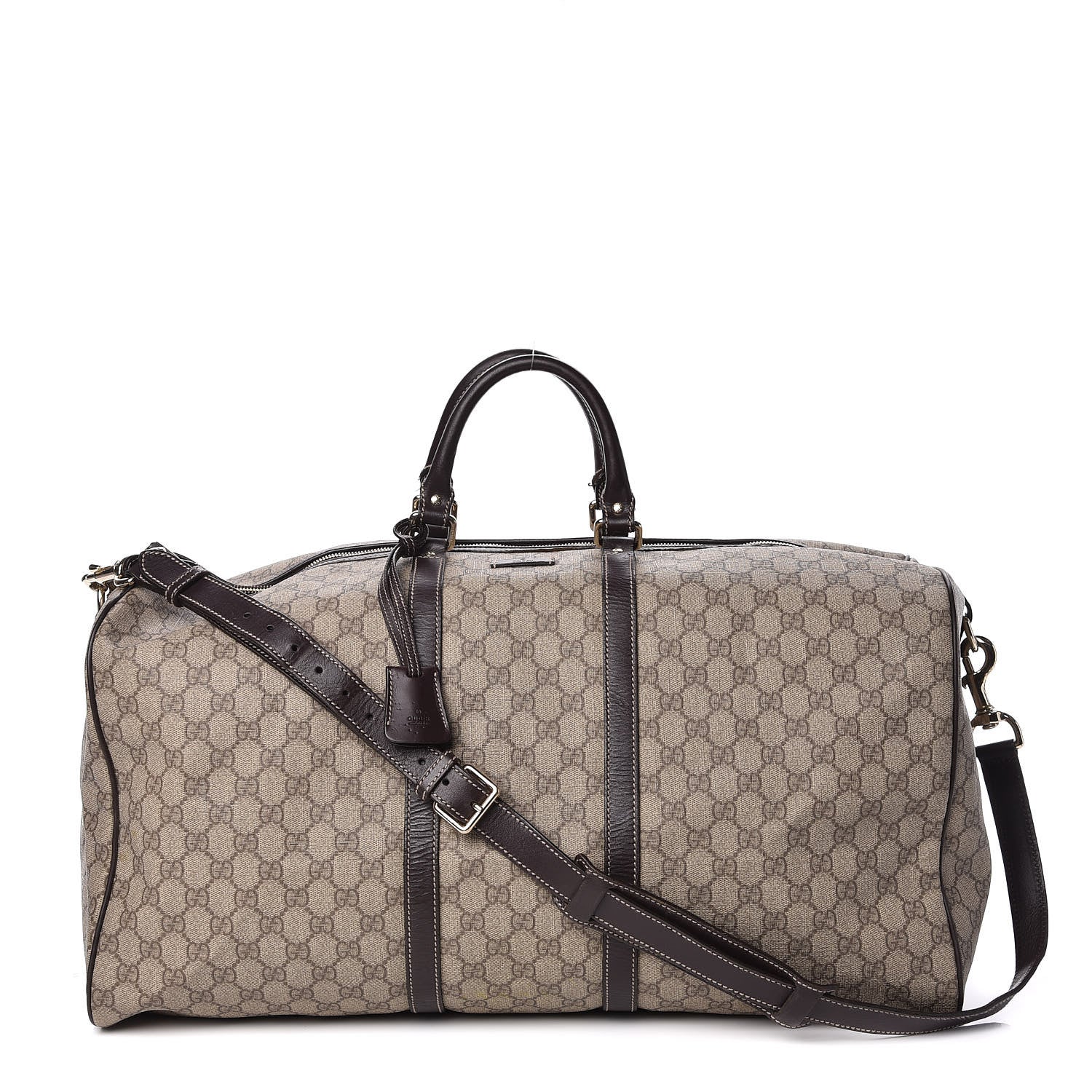 Gucci GG Plus Monogram Large Carry On Duffle Bag Brown 1 of 14