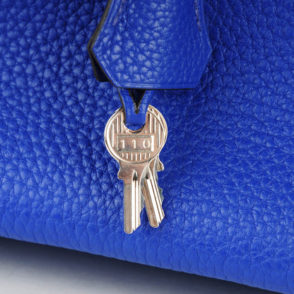 Hermes Taurillon Clemence Birkin 35 Bleu Electrique 9 of 27
