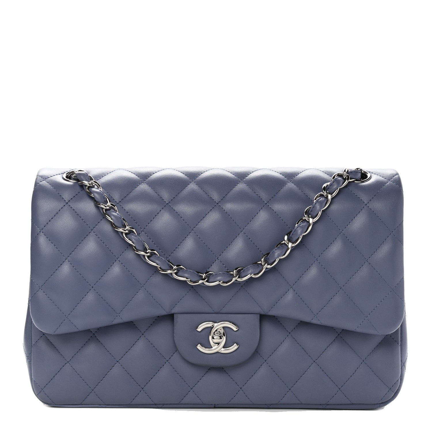 Chanel Lambskin Quilted Jumbo Double Flap Light Purple 1 of 7