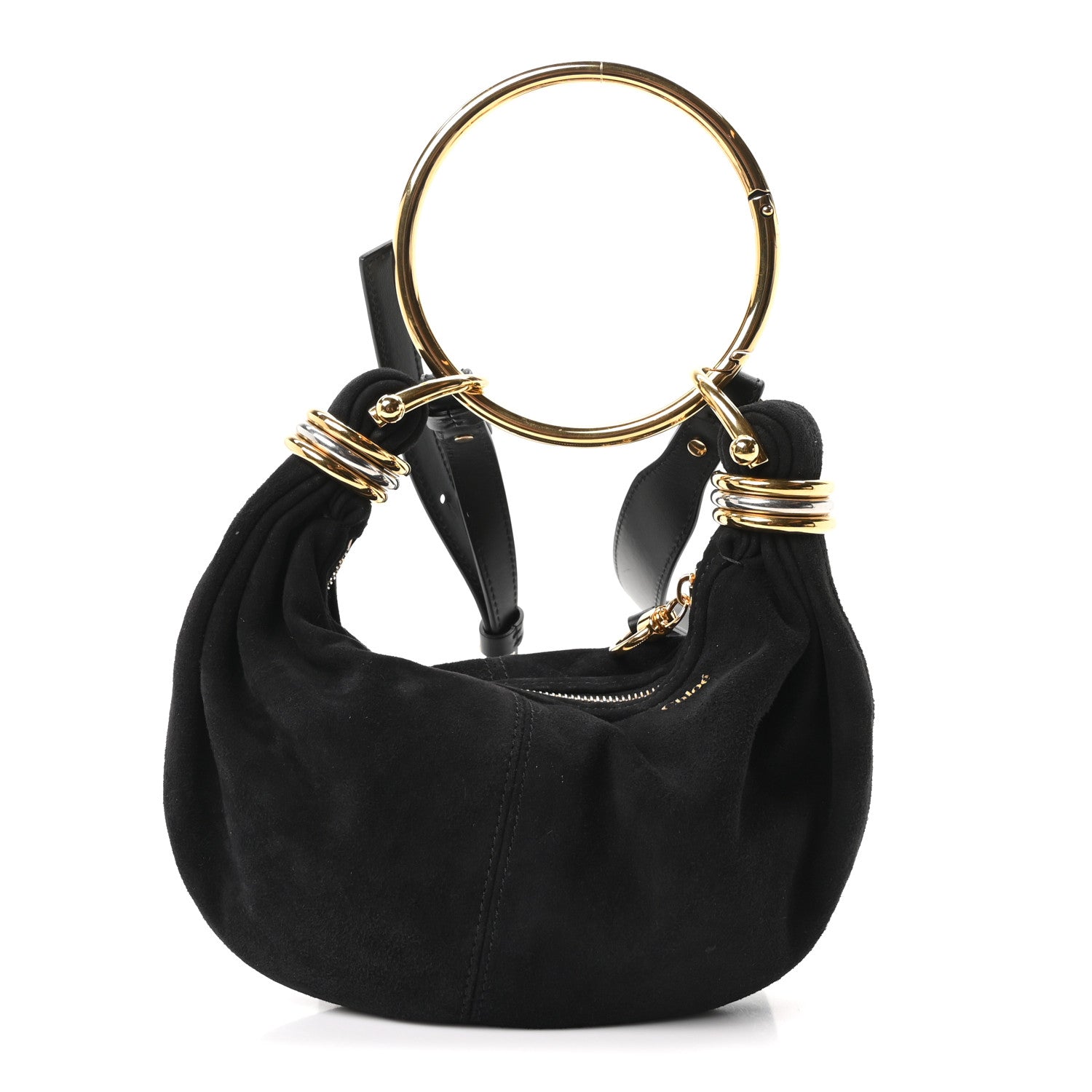 Chloe Suede Mini Bracelet Hobo Bag Black 1 of 9