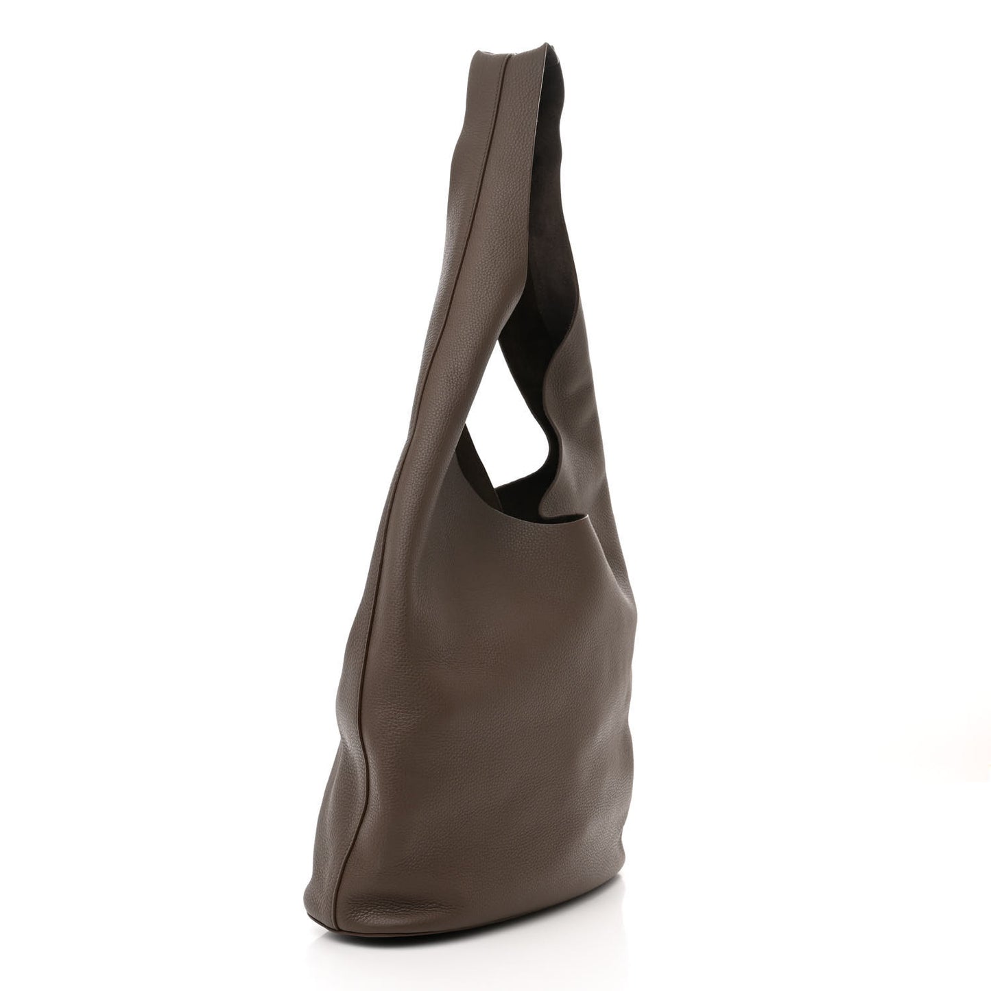 Grained Calfskin Bindle Three Bag Brown