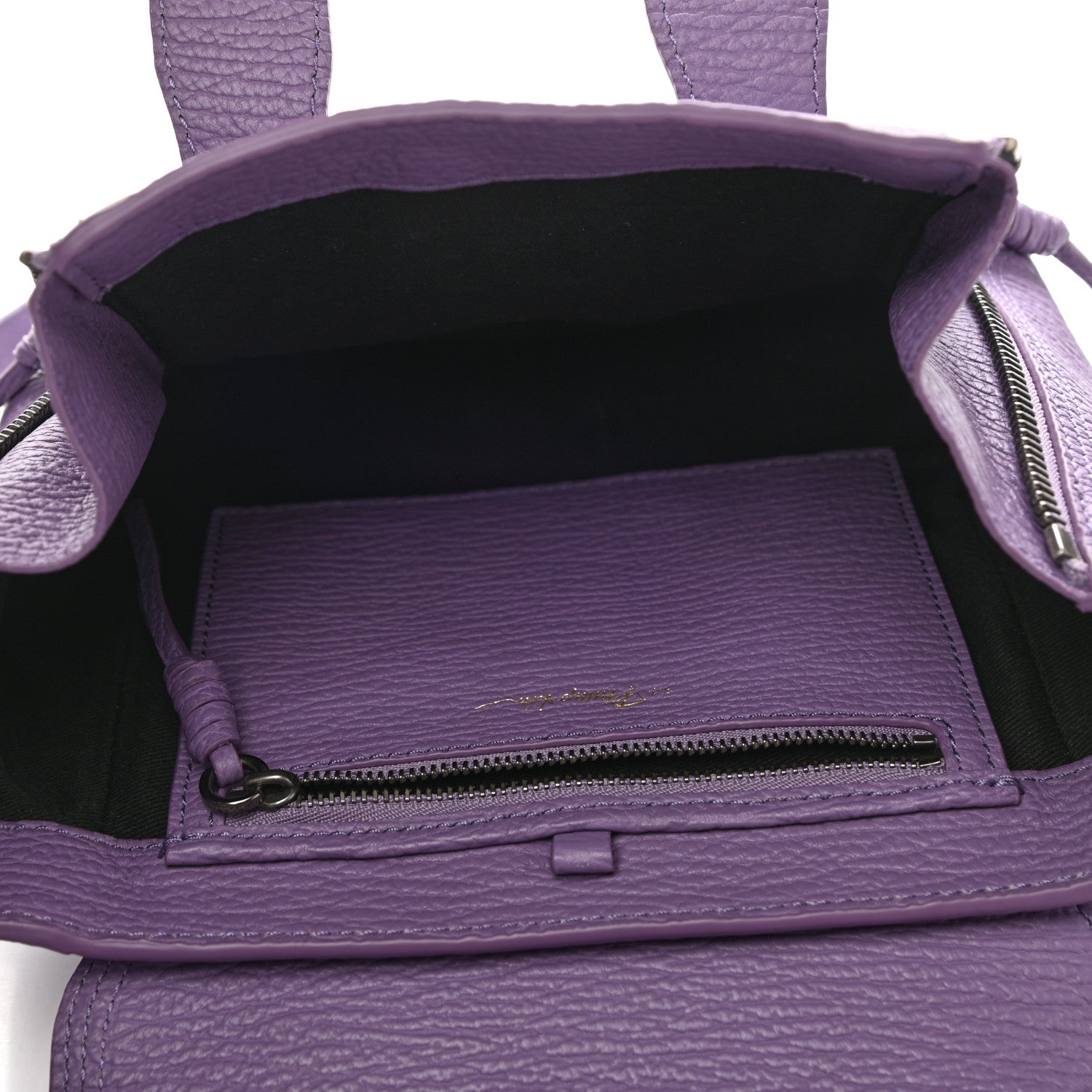 3.1 Phillip Lim Textured Calfskin Mini Pashli Satchel Violet 4 of 8