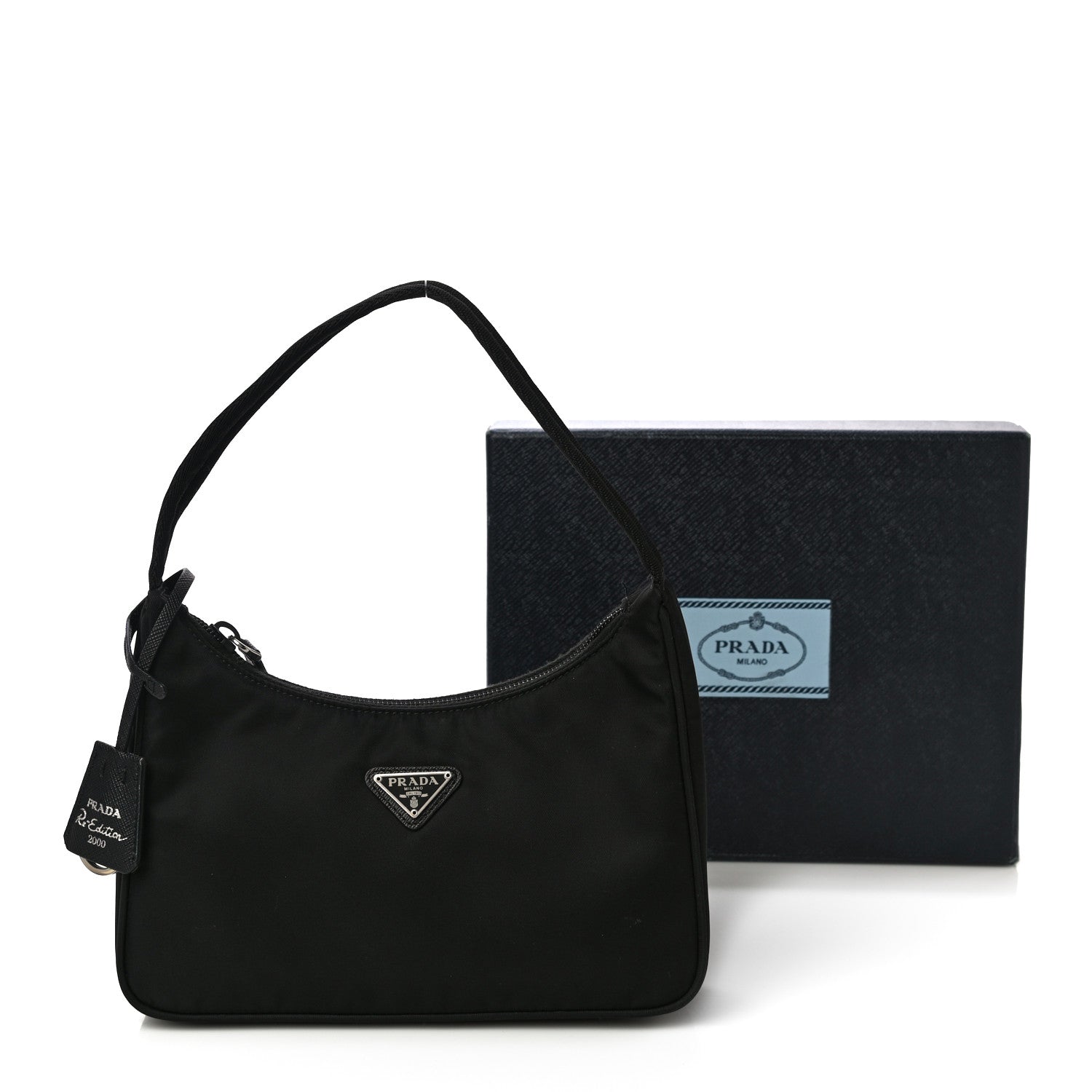 Prada Tessuto Nylon Mini Re-Edition 2000 Bag Black 11 of 11