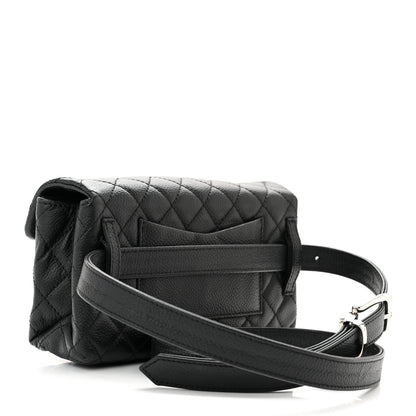 Chanel Grained Calfskin Quilted 2.55 Reissue Flap Belt Bag Clutch Black 3 of 11