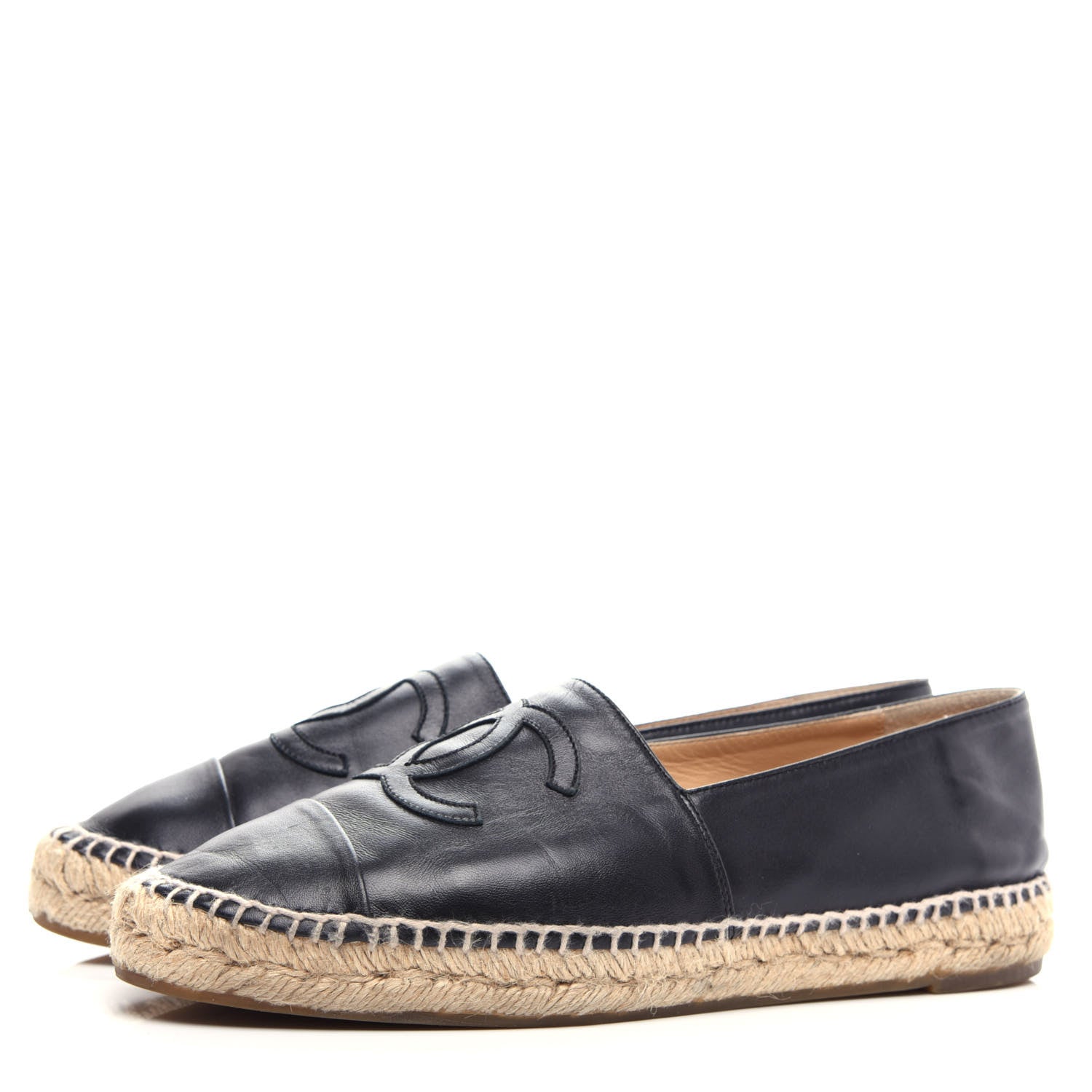 Chanel Lambskin CC Espadrilles 41 Black 3 of 11