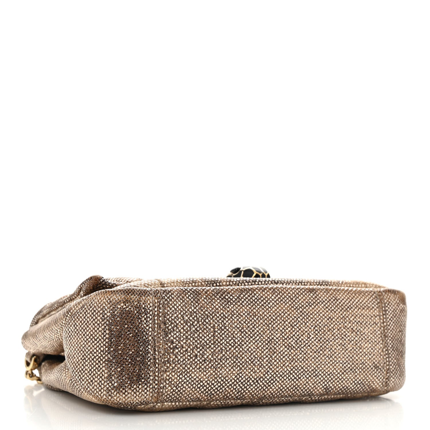 Bulgari Metallic Karung Matelasse Mini Serpenti Cabochon Crossbody Gold 4 of 13