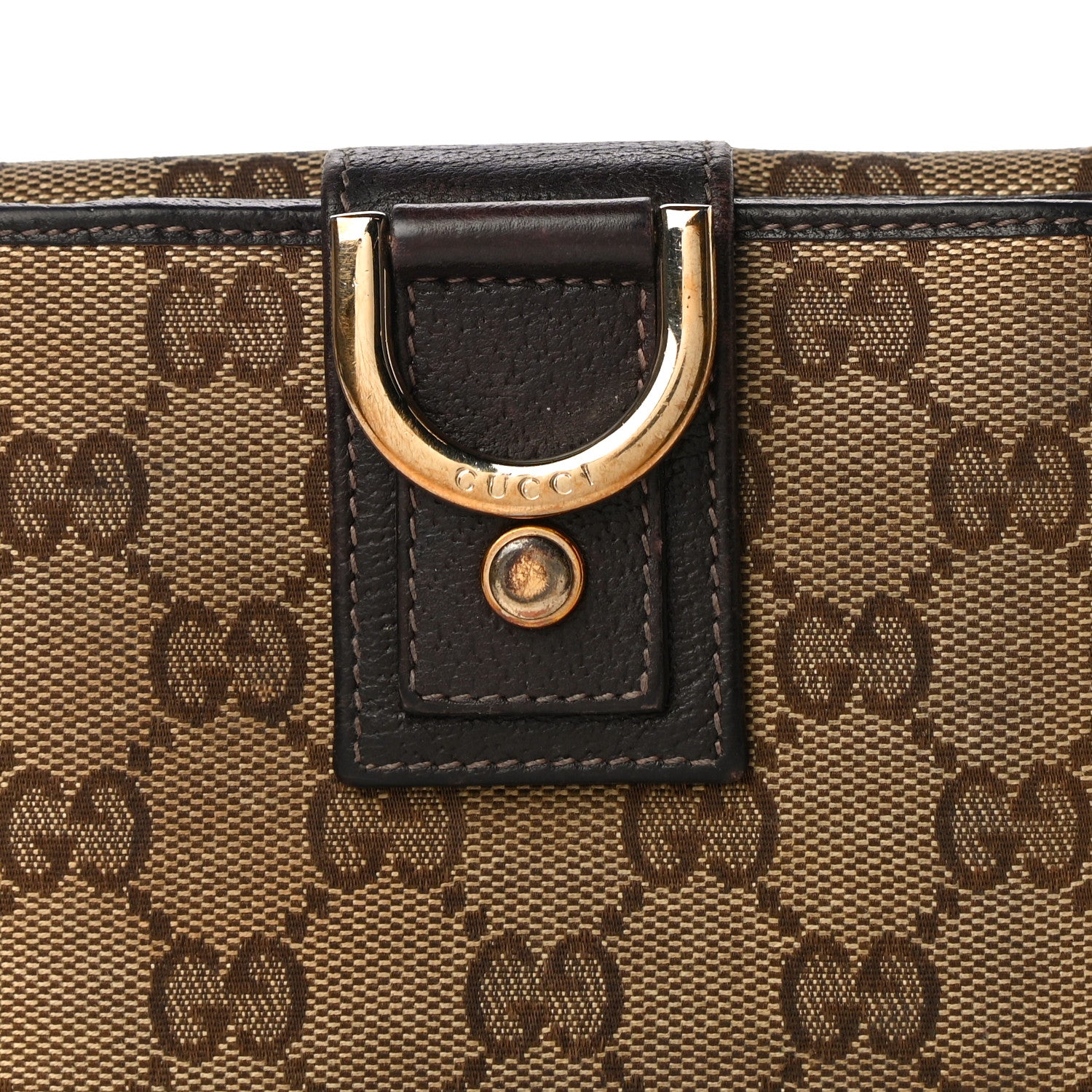 Gucci Monogram D Ring Compact Wallet Dark Brown 7 of 18