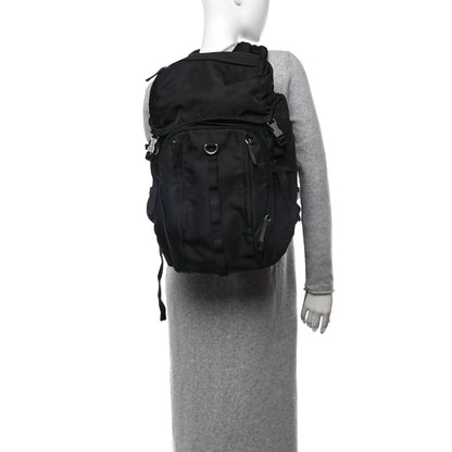 Prada Tessuto Nylon Montagna Double Buckle Backpack Black 2 of 9