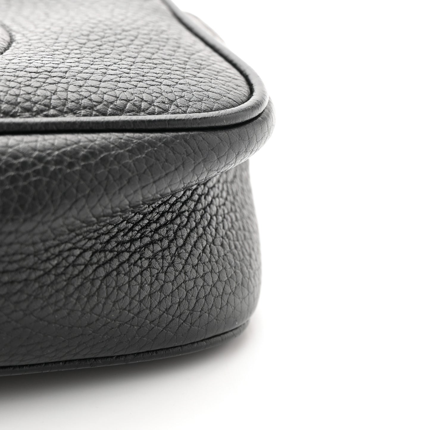 Pebbled Calfskin Mini Soho Disco Bag Black