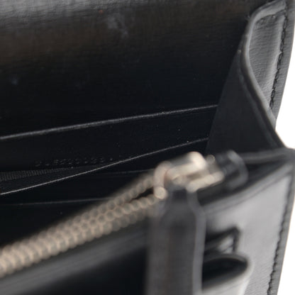 Saint Laurent Calfskin Monogram Sunset Chain Wallet Black 7 of 13
