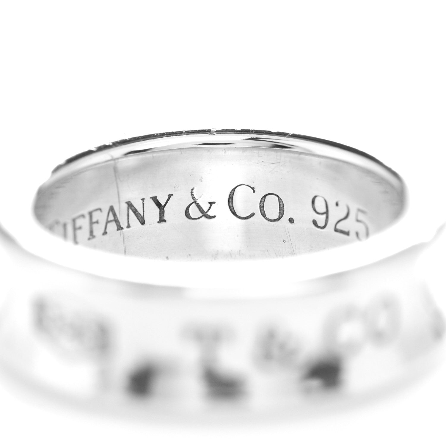 Tiffany Sterling Silver 1837 Band Ring 56 6.5 4 of 4