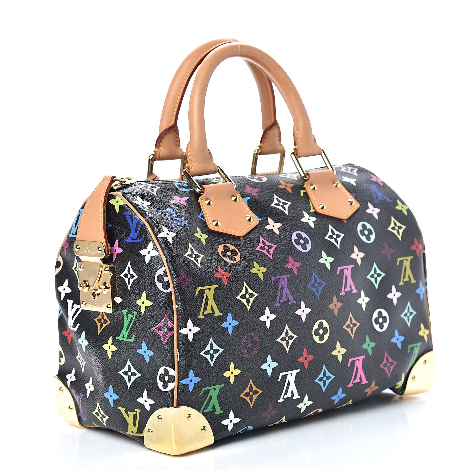 Louis Vuitton Monogram Multicolor Speedy 30 Black 2 of 13