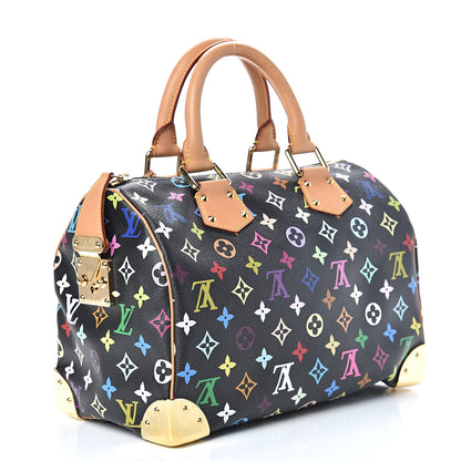 Louis Vuitton Monogram Multicolor Speedy 30 Black 2 of 13
