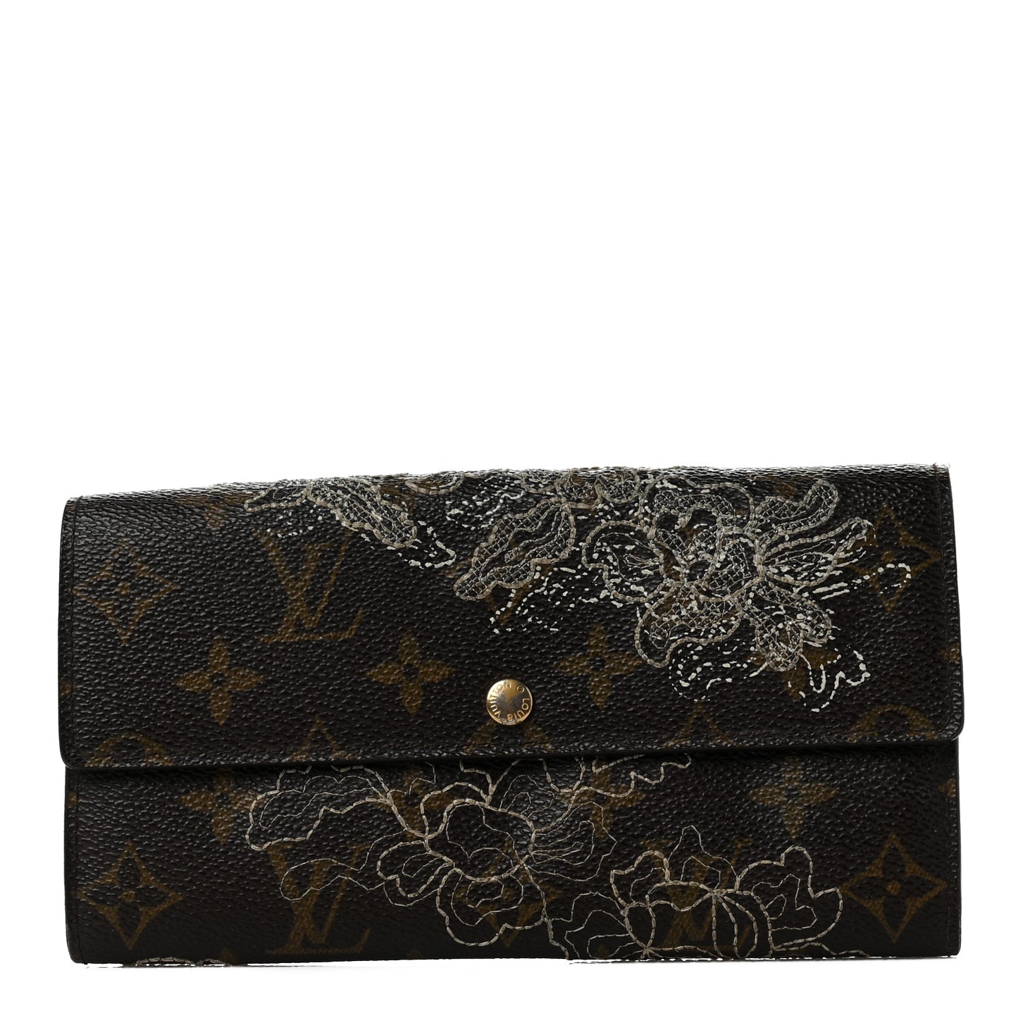 Monogram Dentelle Sarah Wallet Silver