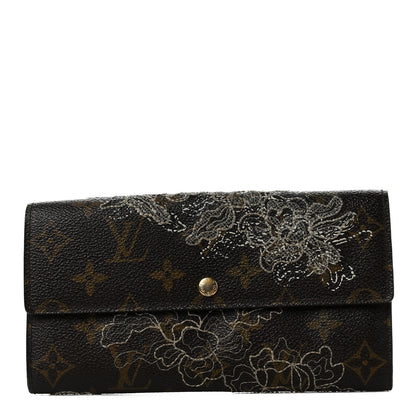 Louis Vuitton Monogram Dentelle Sarah Wallet Silver 1 of 10