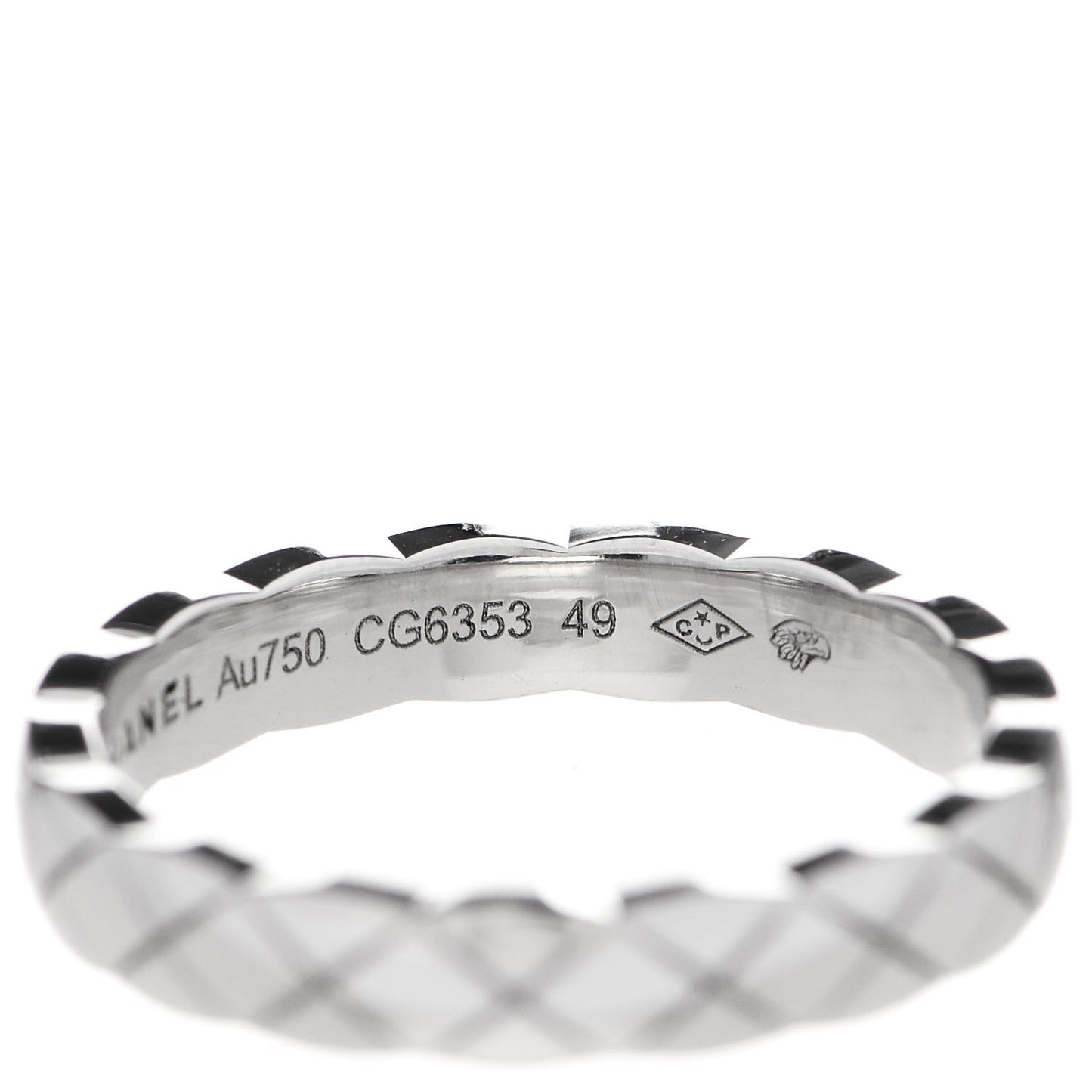 18K White Gold Mini Coco Crush Ring 49 5