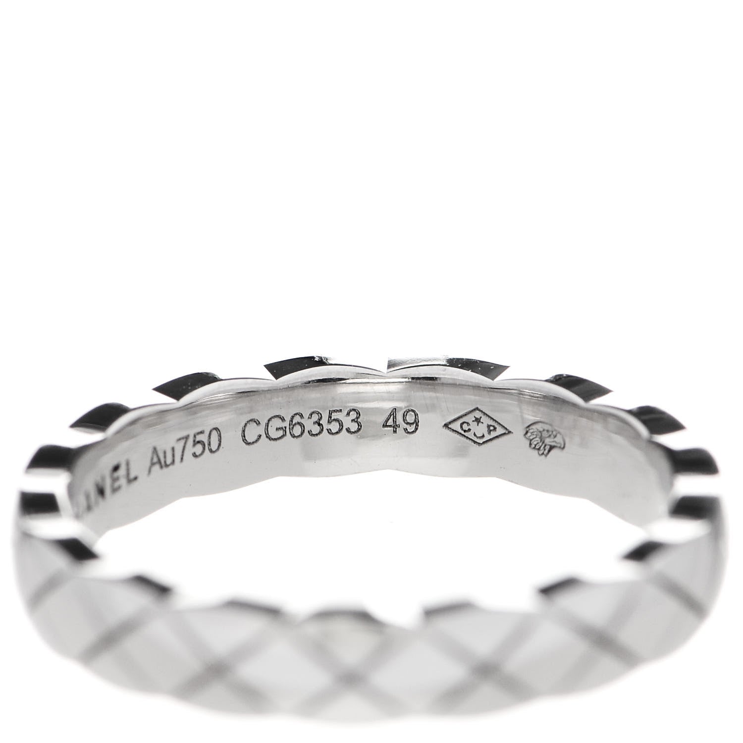 Chanel 18K White Gold Mini Coco Crush Ring 49 5 5 of 6