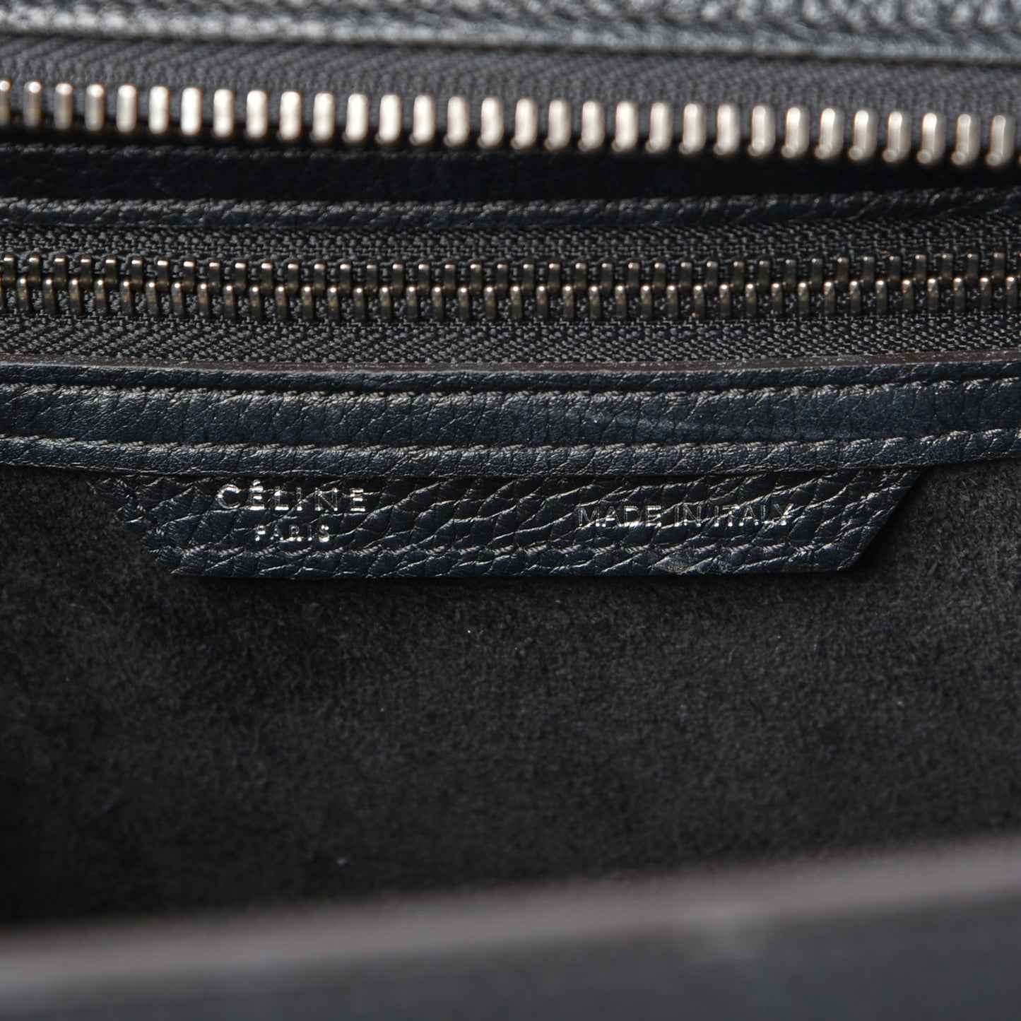 Drummed Calfskin Micro Luggage Black