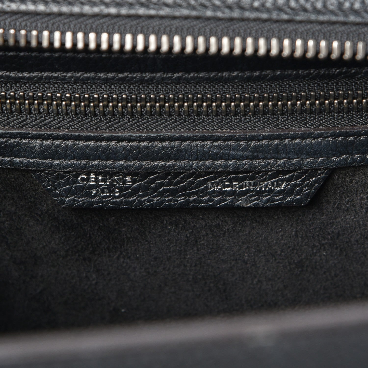 Celine Drummed Calfskin Micro Luggage Black 6 of 11