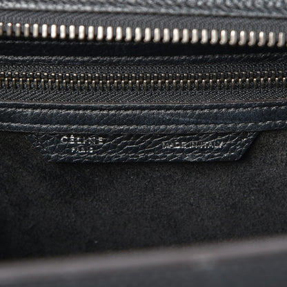 Celine Drummed Calfskin Micro Luggage Black 6 of 11