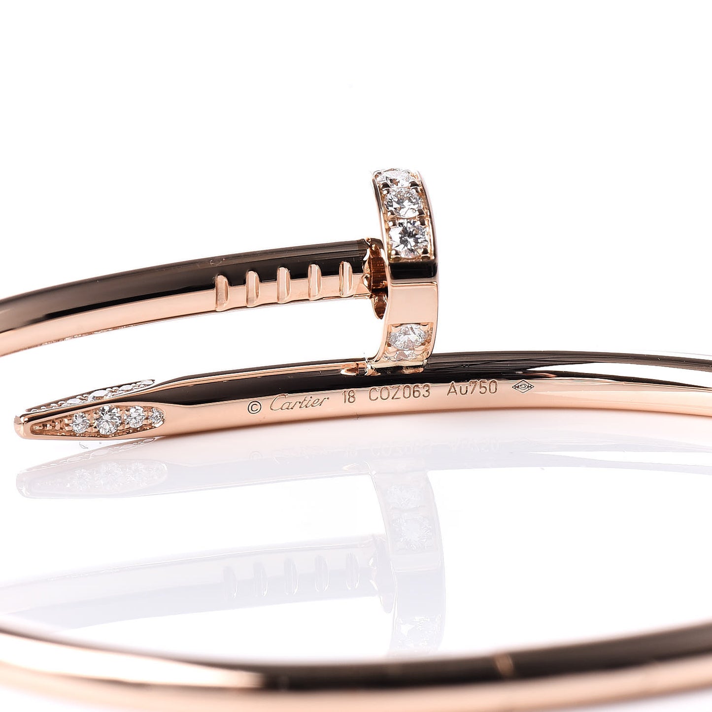 18K Pink Gold Diamond Juste Un Clou Bracelet 18