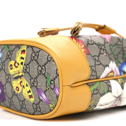 Gucci GG Supreme Monogram Flora Small Ophidia Bucket Bag Beige Multicolor Crop 10 of 10