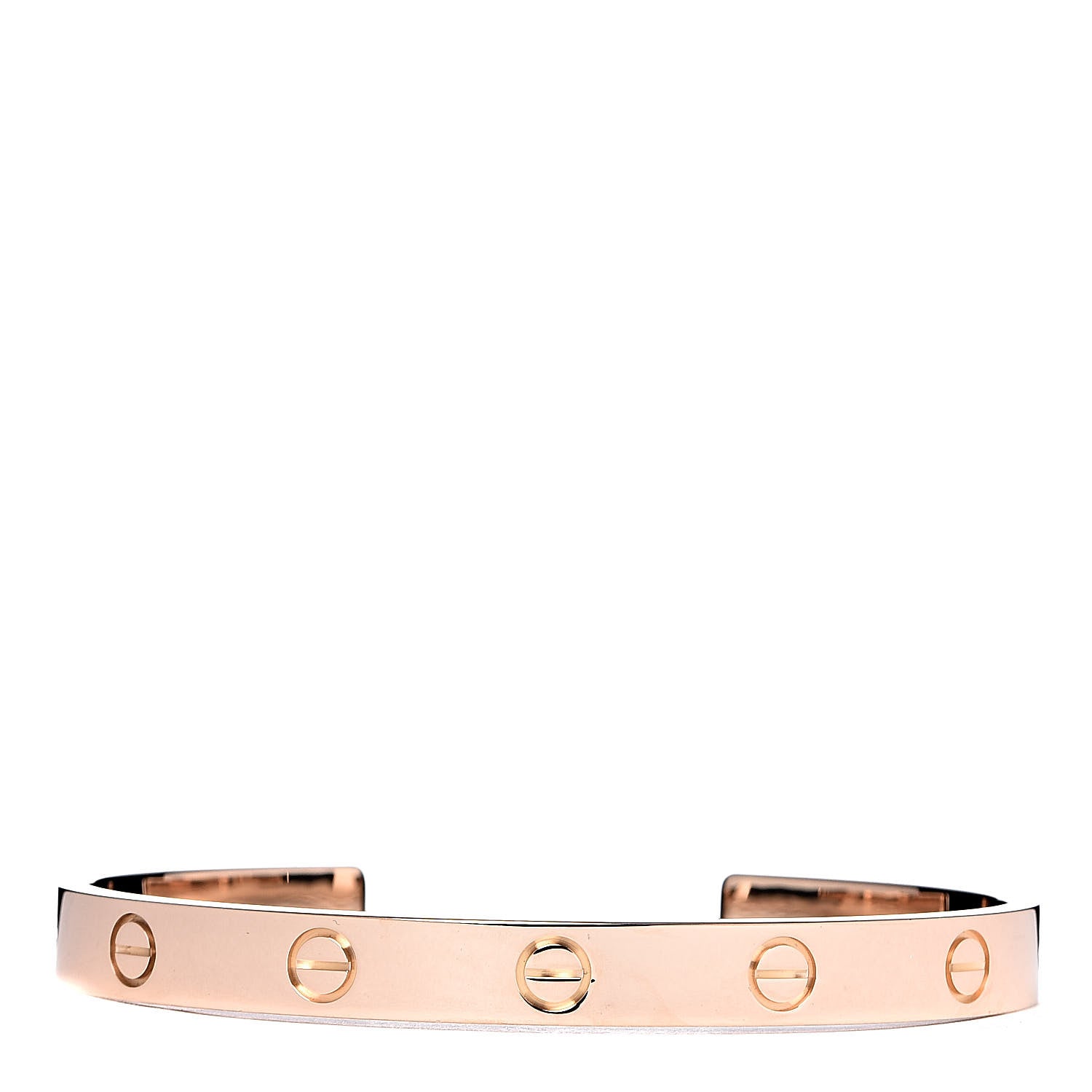 Cartier 18K Pink Gold LOVE Cuff Bracelet 17 1 of 4