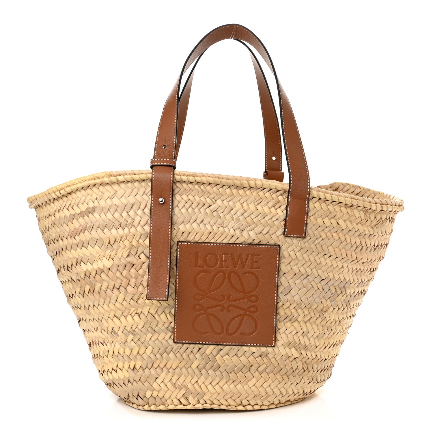 Loewe Raffia Basket Tote Bag Natural Tan 1 of 9