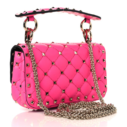 Valentino Garavani Calfskin Mini Rockstud Spike Shoulder Bag Azalea 2 of 8