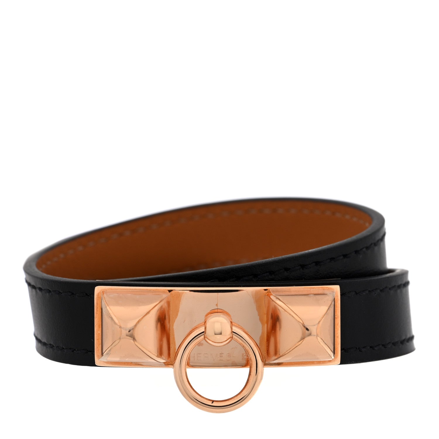 Hermes Box Rivale Double Tour Bracelet T1 Black 1 of 5