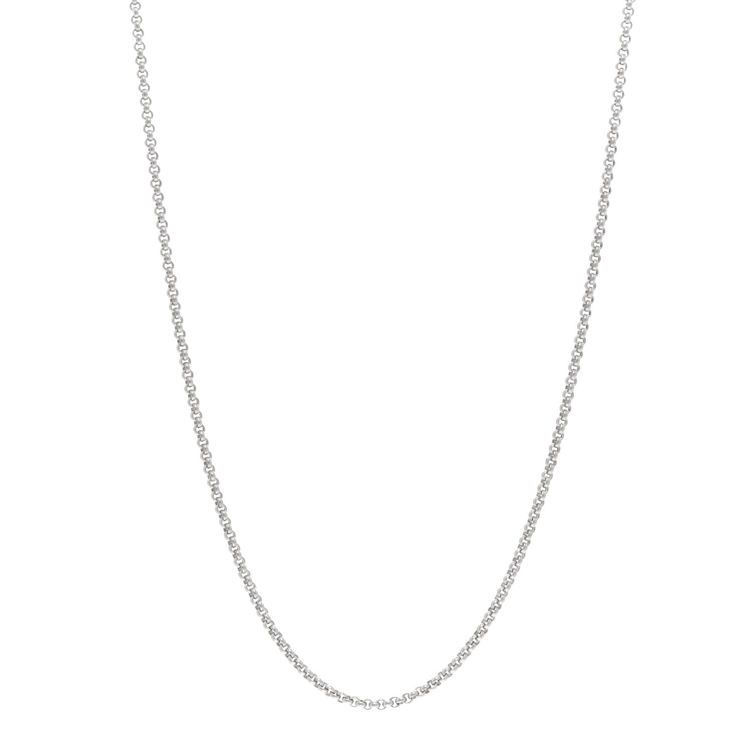 Chopard 18K White Gold 2mm Chain Necklace 16" 1 of 4