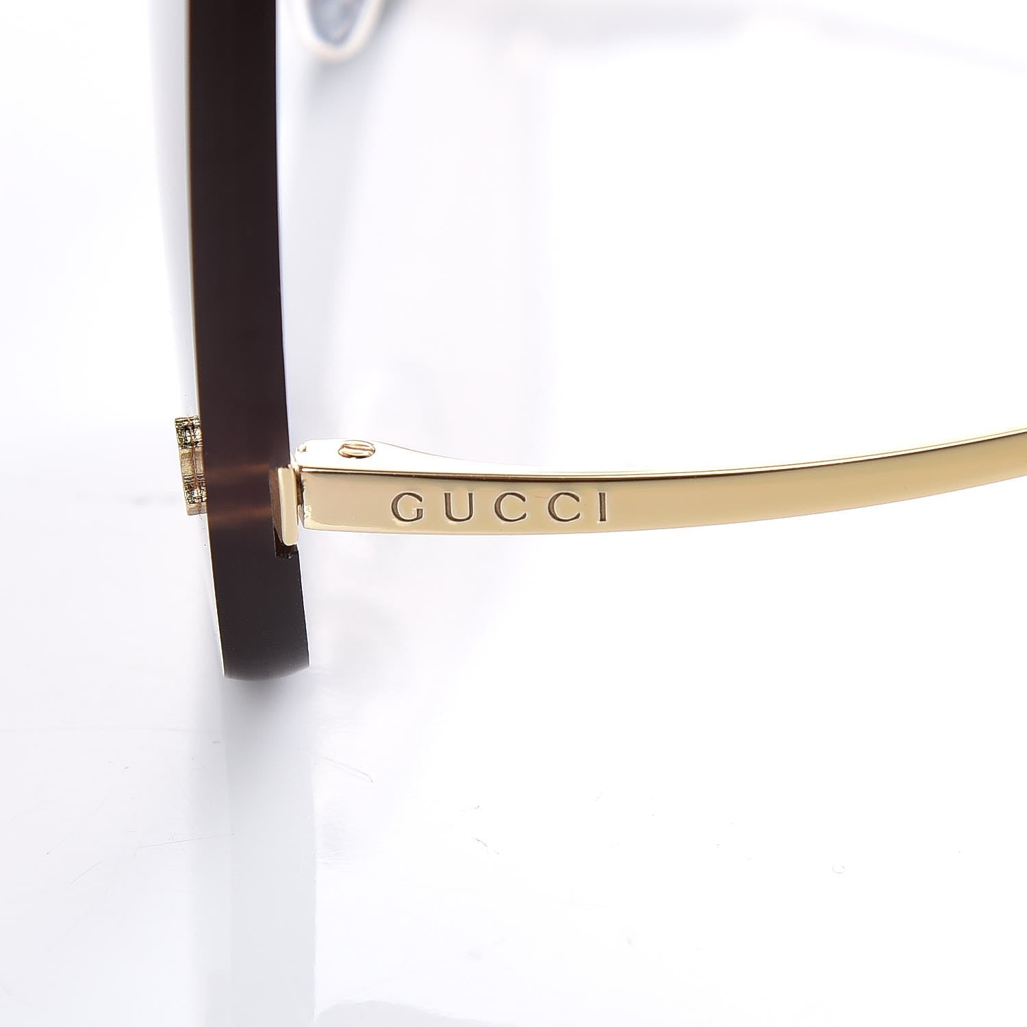 Gucci Rimless Sunglasses GG0355S Gold Flash Pink 5 of 8